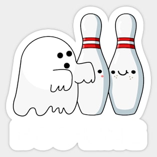 Booling Cute Halloween Bowling Ghost Pun Sticker